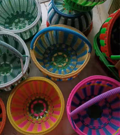 纯手工编制的手提篮子果盘，水果专用 感兴趣...