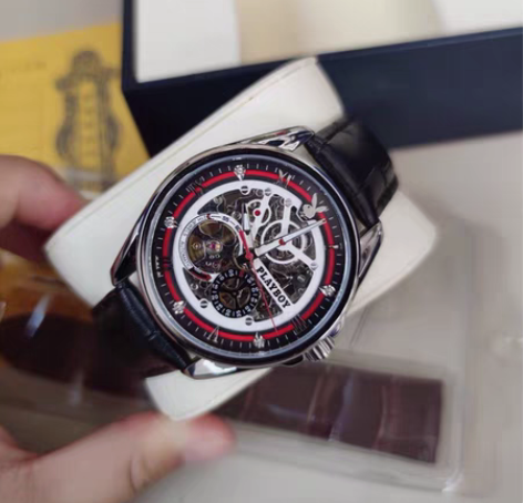 包邮正品花花公子男士手表新款镂空机械表时尚...