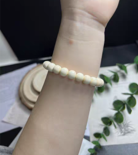 包邮天然猛犸象牙老型手串！规格9*8毫米左...