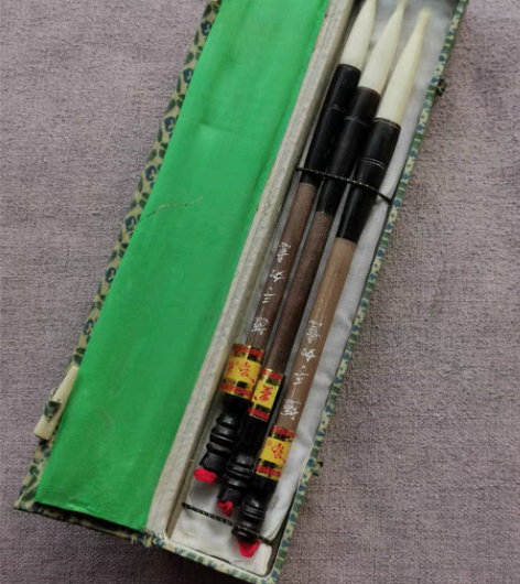 回流90年代初的国产老毛笔，墨池牌，三支纯...