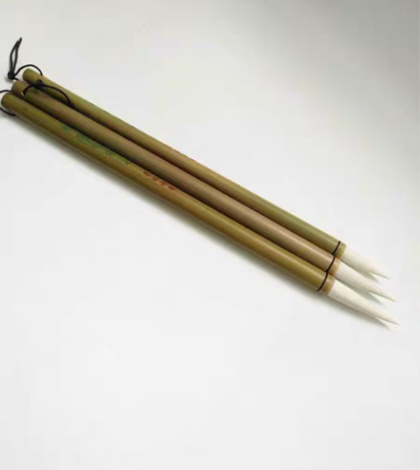 羊毫长峰毛笔一套三支  嘉兴市书画协定制款...