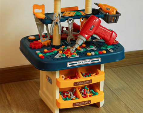 转卖儿童工具箱玩具套装过家家电钻宝宝维修理...