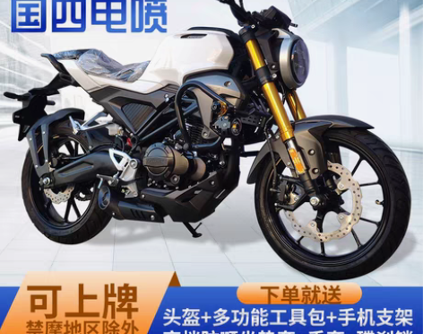 转卖迅龙V8复古摩托车国4电喷街车YB20...
