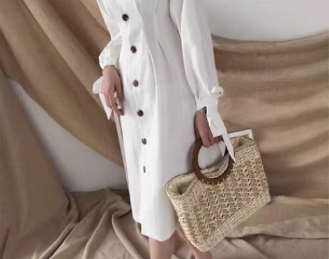 转卖法式桔梗裙初恋维多利亚复古裙山本过膝超...