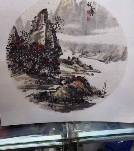包邮山水国画     作画者：谢纯洁   ...