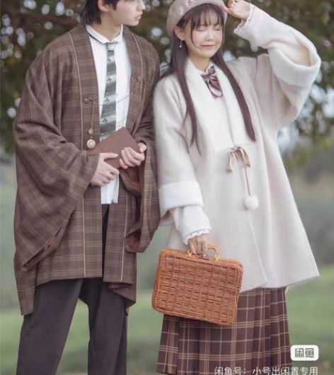 包邮远山乔恰同学少年明制汉服冬袄合领半袖加...