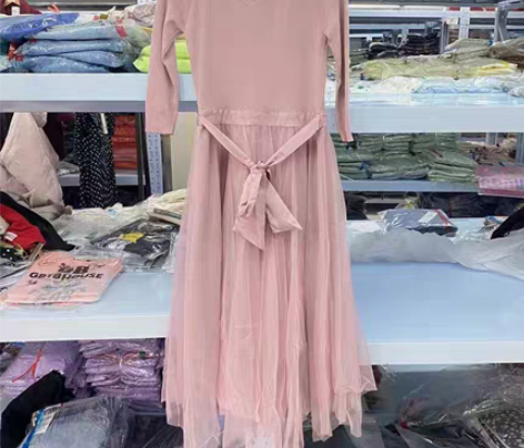 包邮拉夏贝尔系列秋季V领针织网纱收腰显瘦拼...