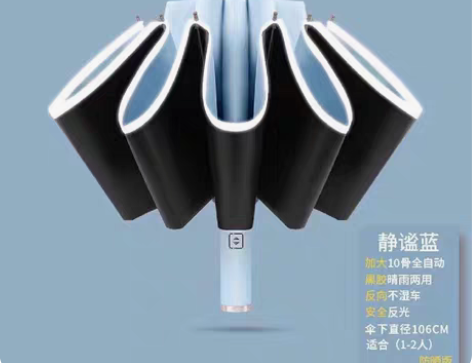宝迪妮反向伞男士女折叠大号加固加厚结实抗风...