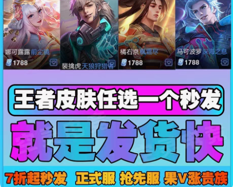 包邮王者送荣耀裴擒虎天狼狩猎者皮肤 裴擒虎...