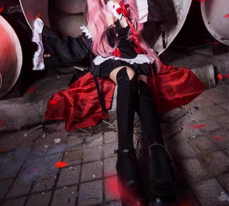 克鲁鲁cos服 有衣服，安全裤，袖套，脖饰...