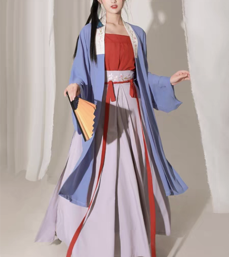 东月棠【清风笺】原创宋制汉服三件套 淡坑回...