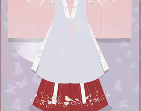 转卖杞瑾原创汉服女【桃花溪】袄裙刺绣立领褶...