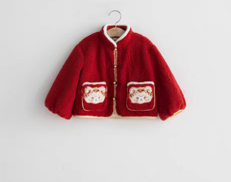转卖儿童汉服拜年服冬季加厚新款兔年新年喜庆...