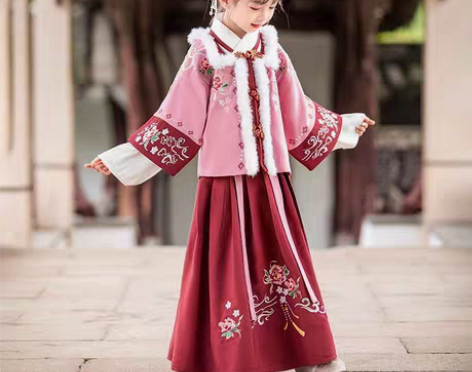 包邮【全新】儿童拜年服女宝宝过年加绒加厚超...