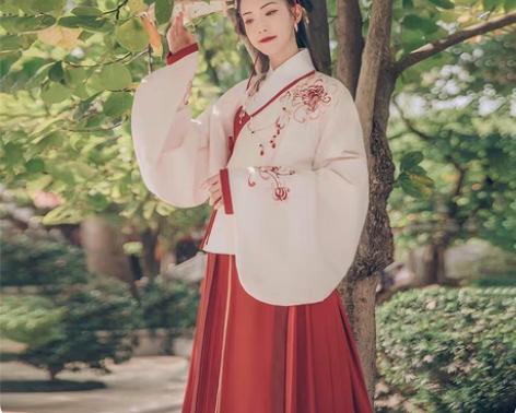 包邮汉尚华莲传统汉服女装芙蓉月刺绣袄裙秋冬...