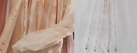 包邮亦心手作十三余秋风拂松配饰腰链压襟挂链...