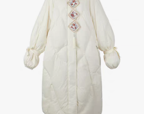 转卖十三余小豆蔻儿[素雪]国风绣花白色可拆...