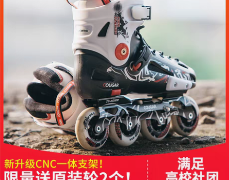 转卖美洲狮溜冰鞋成年人男女大学生专业轮滑鞋...