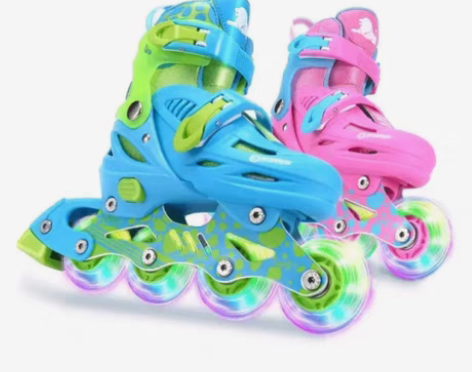 包邮京东直发!美洲狮 轮滑鞋套装 粉色蓝色...