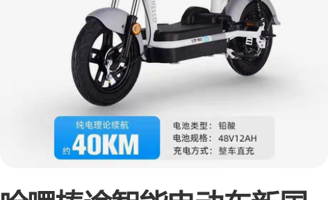 哈啰棒途智能电动车新国标电动自行车男女小型...