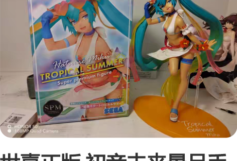 世嘉正版 初音未来景品手办 泳装黑皮辣妹 ...