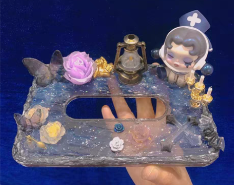 包邮泡泡玛特密林古堡黑管家diy定制纸抽盒...