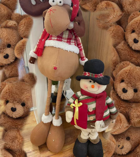 圣诞氛围布偶 大的50元 小的30元 仅用...