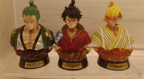 和之国路飞，和之国山治，和之国索隆三人胸像...
