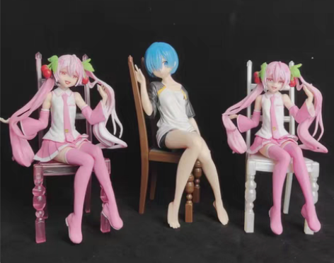 包邮坐姿椅子樱花初音未来运动服短袖蕾姆音响...