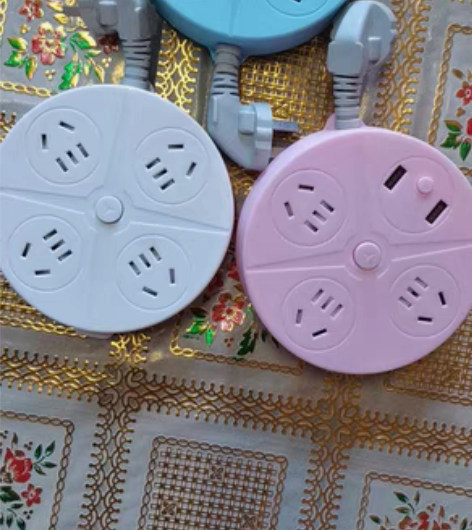 包邮《可爱圆盘插排便宜甩》 多功能智能排插...