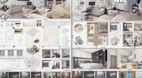 室内设计，建筑学专区:爆炸图或带背景，设计...