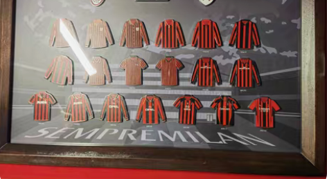 包邮AC米兰历届夺冠队服徽章,AC米兰摆件...