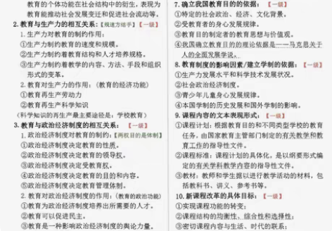 包邮小学教师资格证科目二临时抱佛脚资料整理...