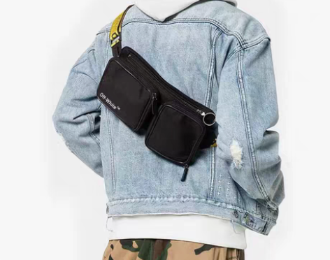 转卖ow新款offwhite腰包死飞运动斜...