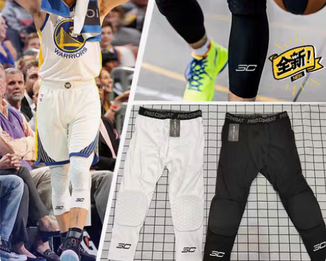 包邮篮球蜂窝护膝裤运动紧身裤 库里乔丹欧文...