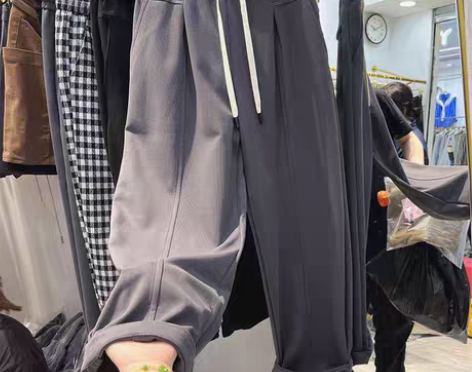 转卖抽绳阔腿运动裤子女春秋2022新款休闲...