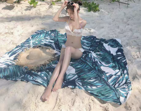 转卖沙滩巾海边沙滩垫防沙垫便携超轻沙滩网红...