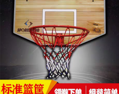 转卖壁挂式篮球板标准篮框家用室内儿童篮板家...
