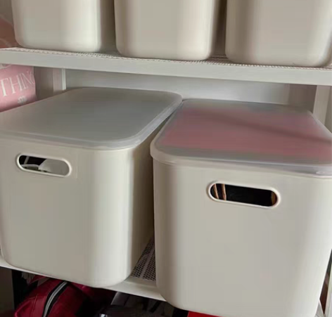 包邮特大号日式收纳箱#全新 带盖款 加厚桌...
