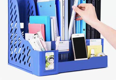 包邮加厚文件架筐子多层四栏框办公用品资料架...