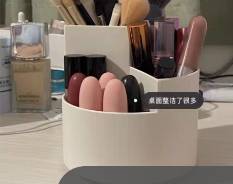 包邮大容量笔筒多功能化妆刷收纳桶旋转收纳盒...