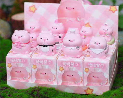 包邮正版猪你快乐鸭盲盒公仔手办摆件创意卡通...