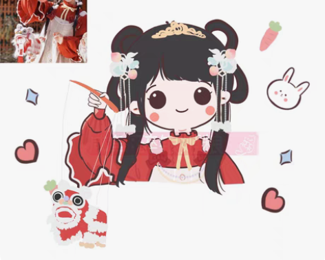 包邮【拍一赠一～当天出图～】手绘头像定制情...