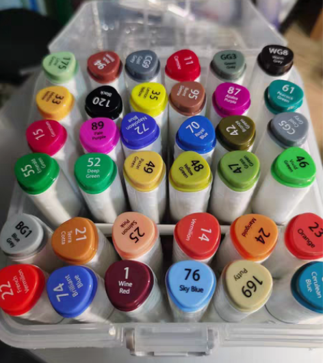 包邮得力双头彩色马克笔，全新闲置未用，36...