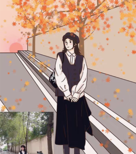 包邮复古风手绘头像漫画定制真人照片转手绘带...