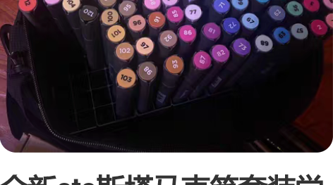 全新sta斯塔马克笔套装学生双头酒精油性彩...