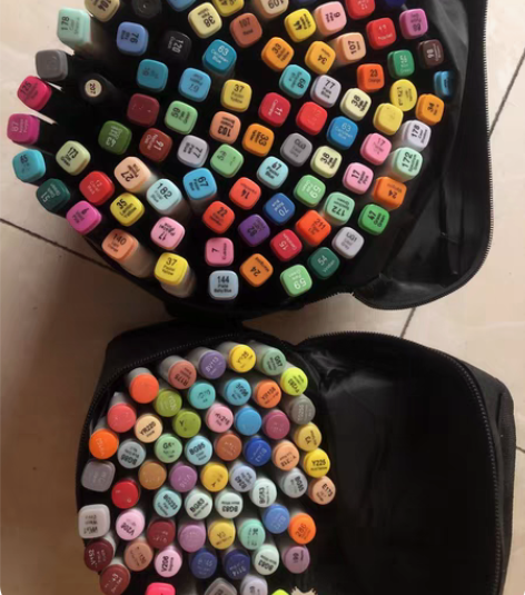 包邮考研手绘马克笔，法卡勒二代马克笔双头酒...