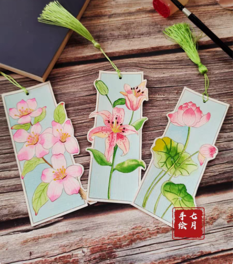 不断更新中~纯手绘水彩书签价格在图中都有标...