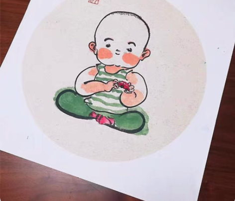 包邮国画人物萌娃小儿系列原创 内容:萌娃小...
