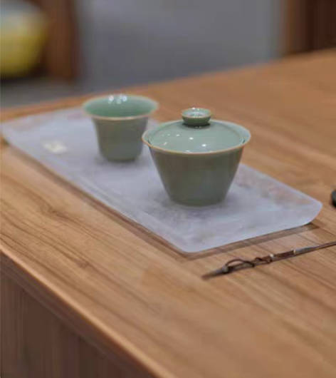 包邮谷雨山房 蜜色染春盖碗 谷雨山房 秘色...